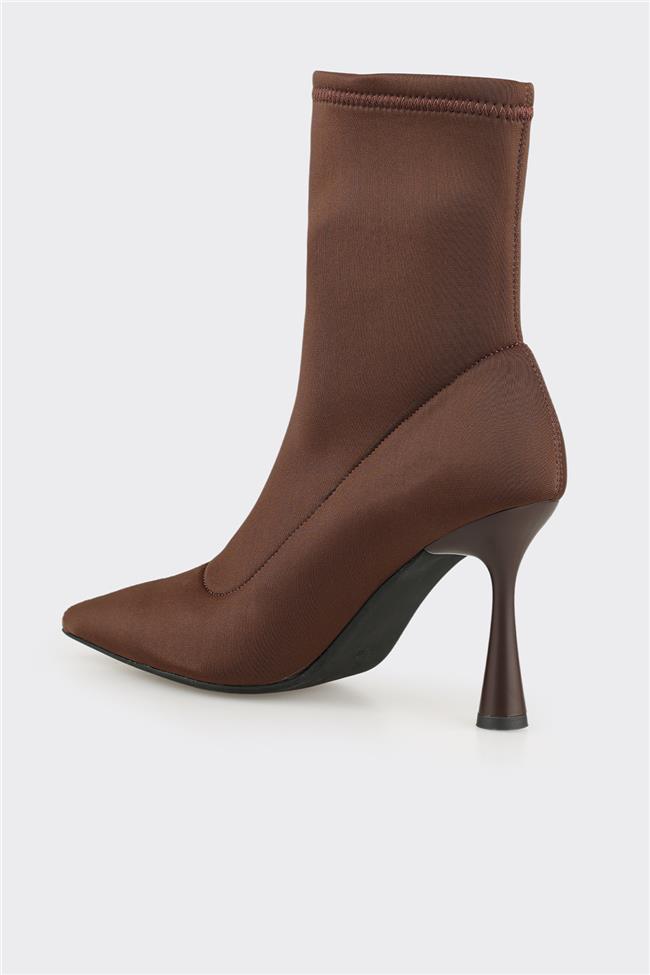 Kahve Kadın Yüksek Topuk Bot