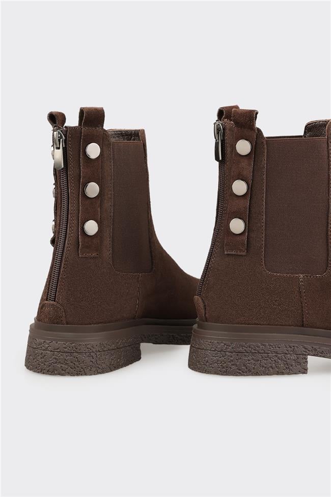 Kahve Deri Kadın Günlük Bot