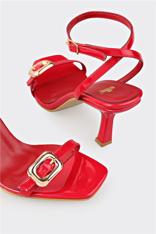 Kırmızı Kadın Günlük Sandalet