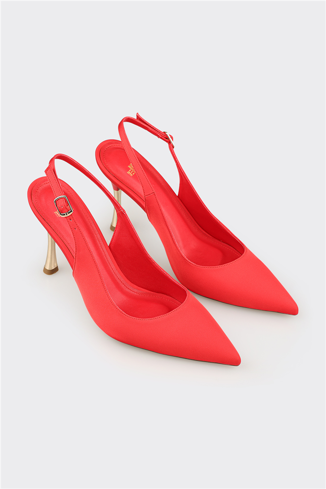 Kırmızı Kadın Topuklu Ayakkabı