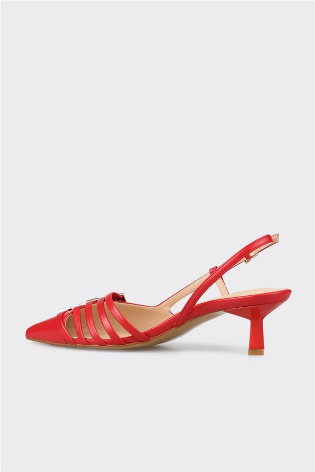 Kırmızı Kadın Topuklu Ayakkabı