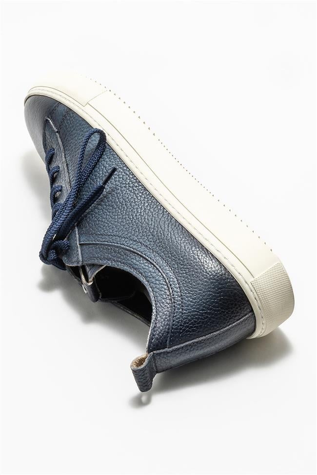 Lacivert Deri Erkek Günlük Ayakkabı