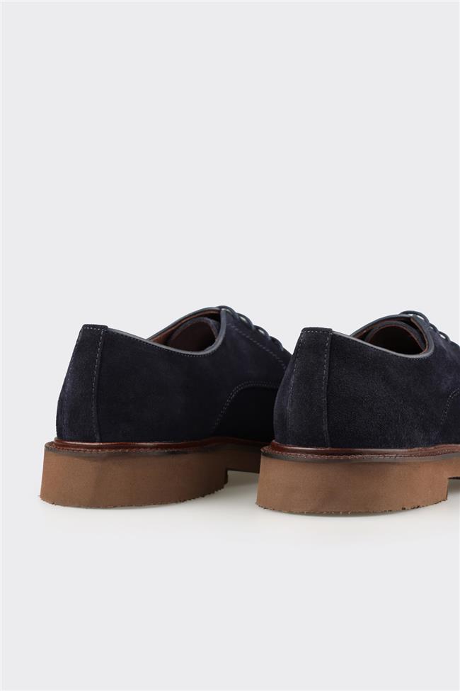 Lacivert Deri Erkek Günlük Ayakkabı