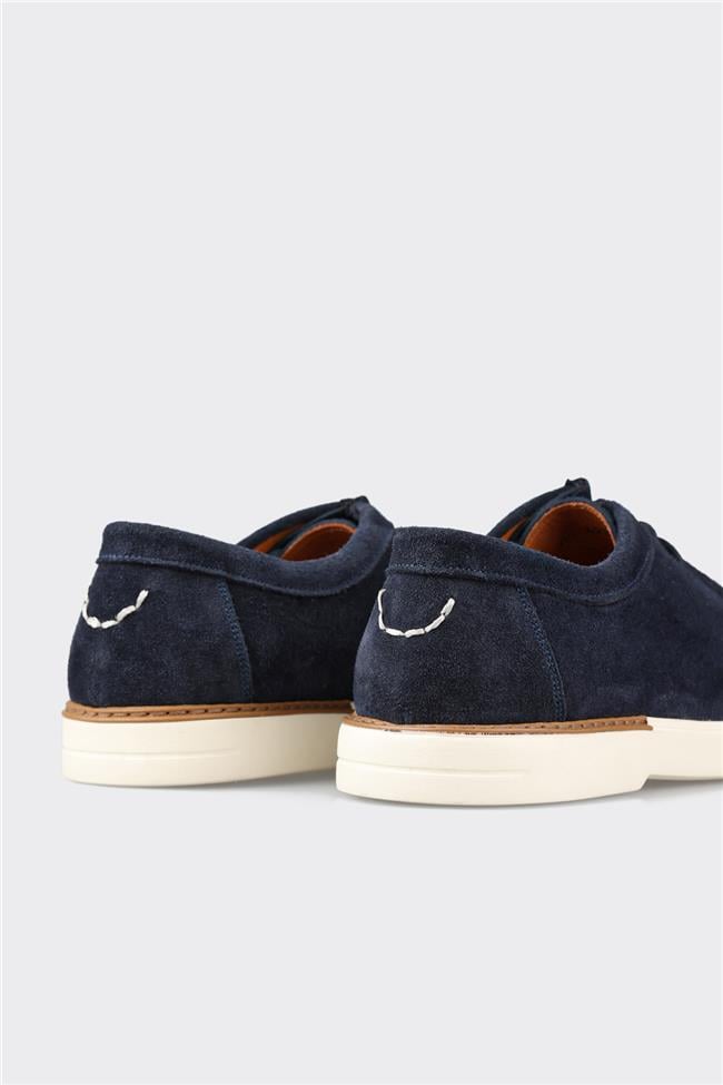 Lacivert Deri Erkek Günlük Ayakkabı