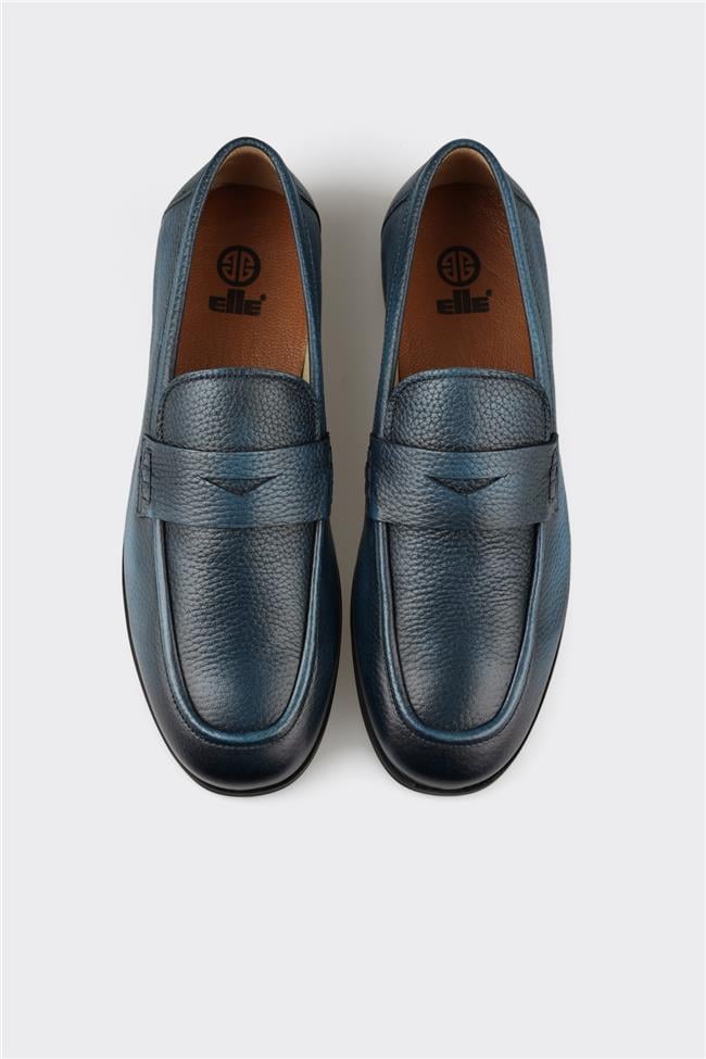 Lacivert Deri Erkek Günlük Ayakkabı