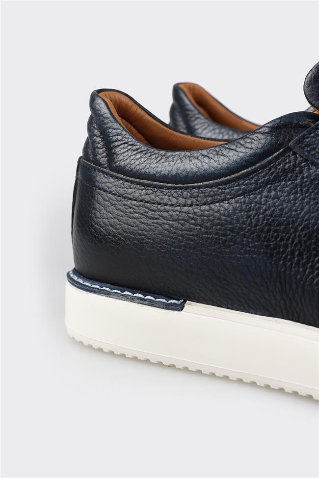 Lacivert Deri Erkek Günlük Ayakkabı