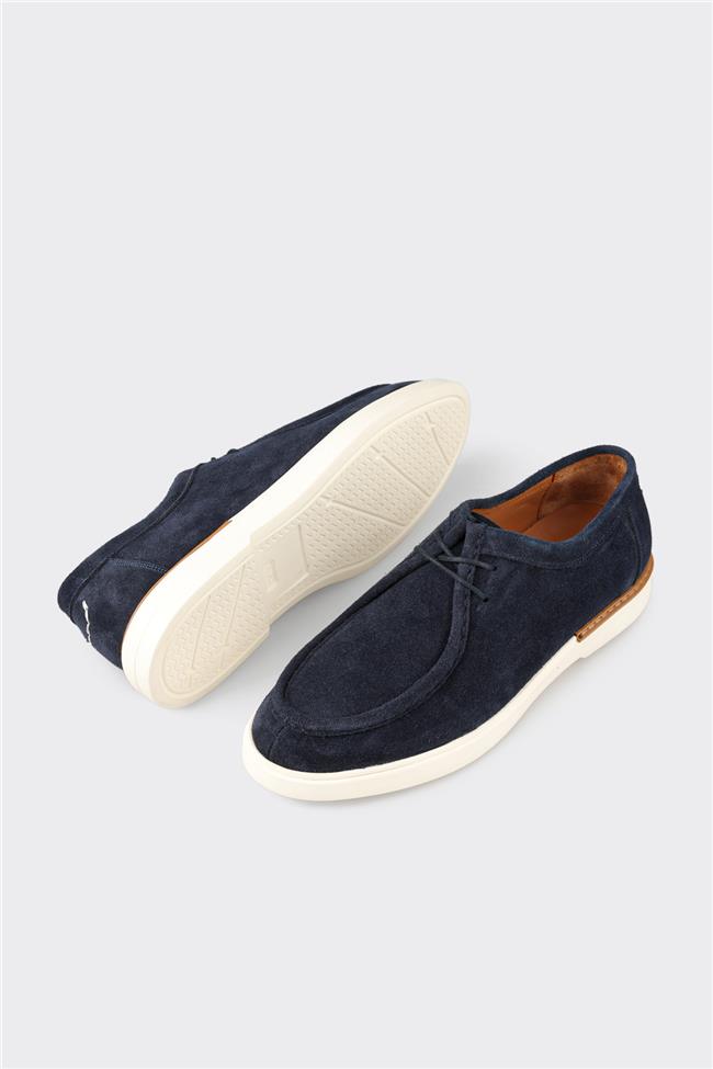 Lacivert Deri Erkek Günlük Ayakkabı