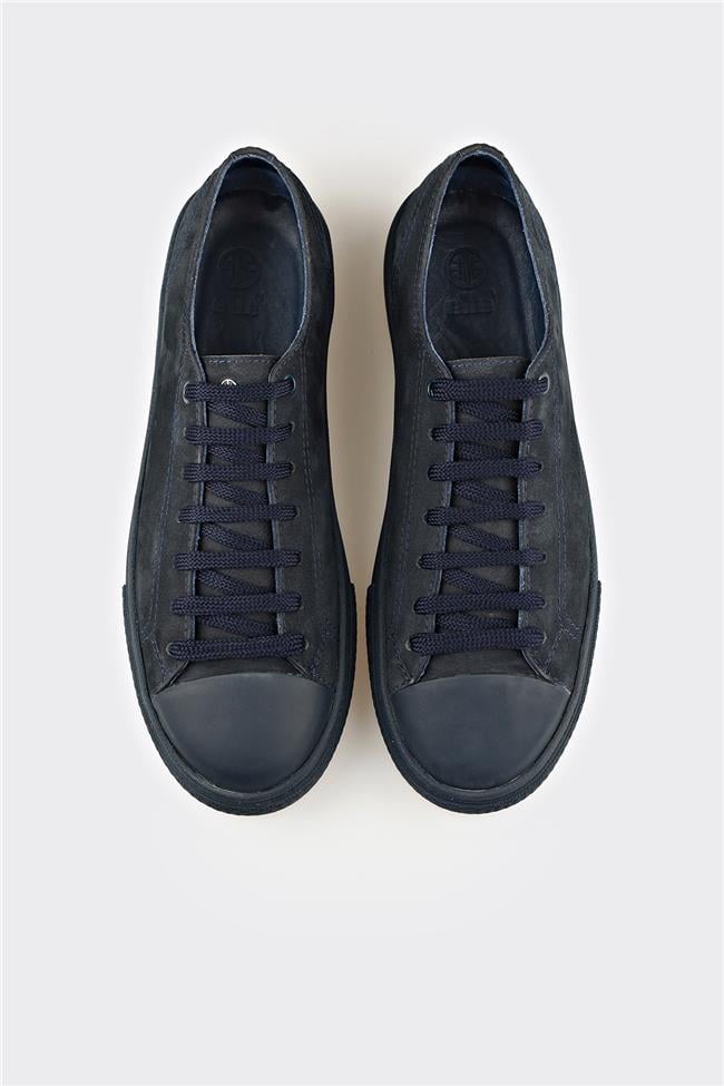 Lacivert Deri Erkek Günlük Ayakkabı