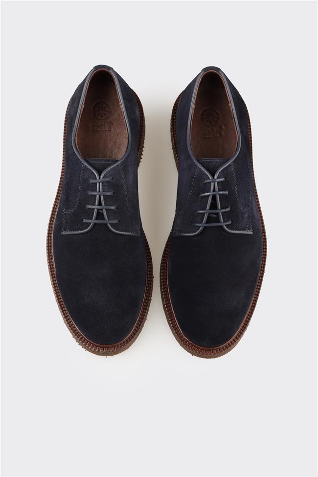 Lacivert Deri Erkek Günlük Ayakkabı