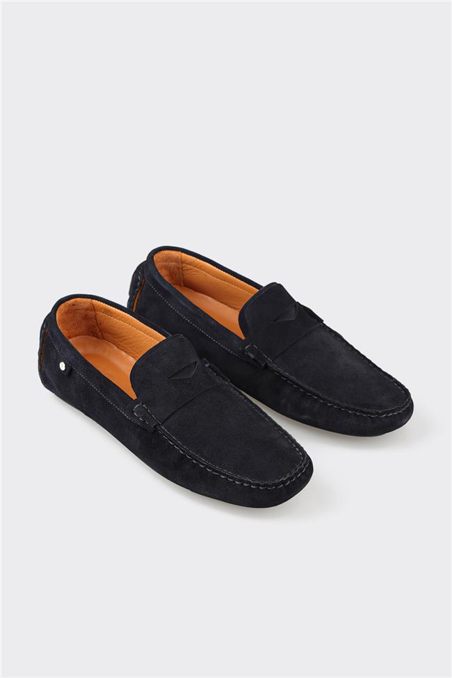 Lacivert Deri Erkek Günlük Ayakkabı