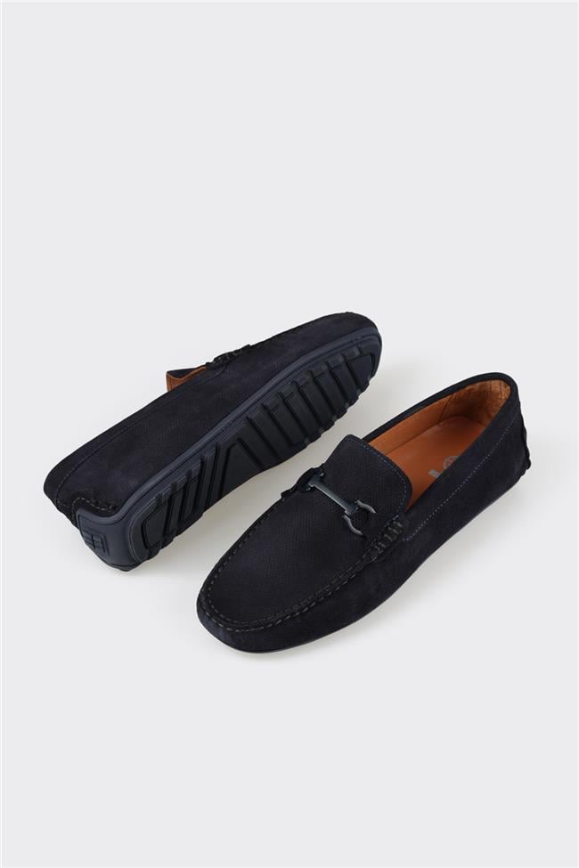 Lacivert Deri Erkek Günlük Ayakkabı