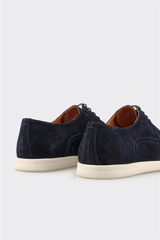 Lacivert Deri Erkek Günlük Ayakkabı