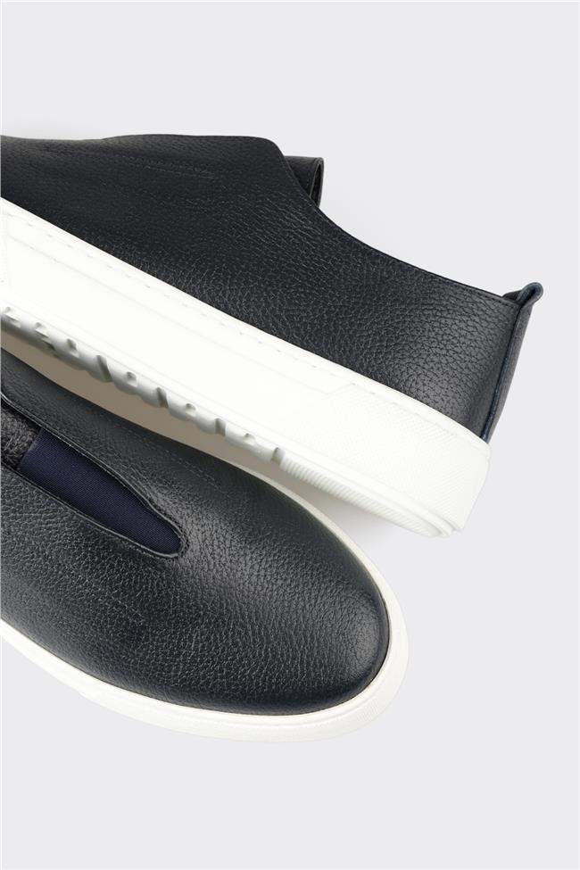 Lacivert Deri Erkek Günlük Ayakkabı