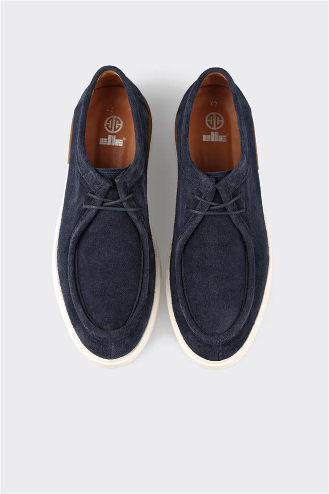 Lacivert Deri Erkek Günlük Ayakkabı