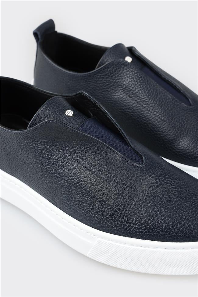 Lacivert Deri Erkek Günlük Ayakkabı