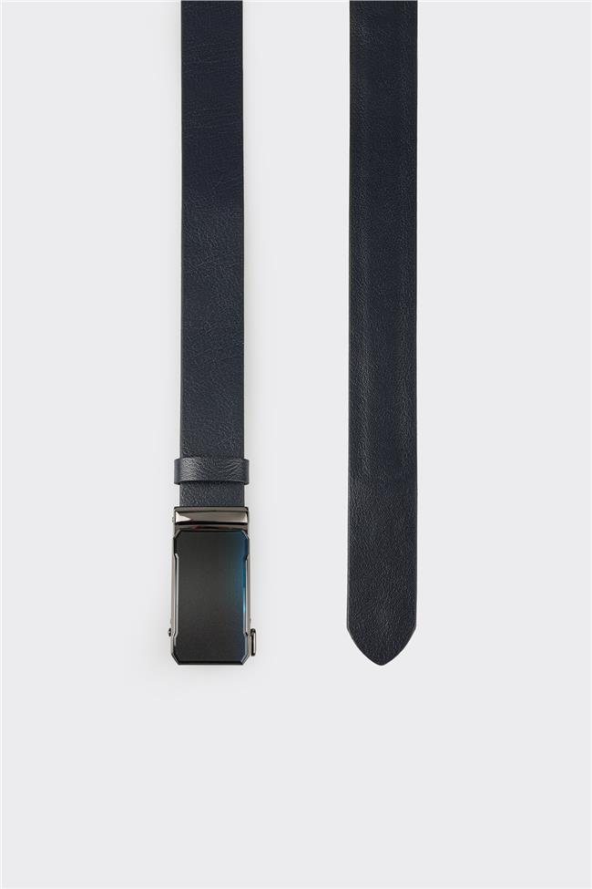 Lacivert Deri Erkek Kemer