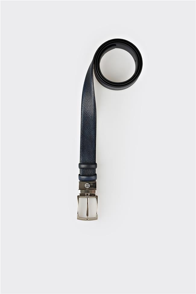 Lacivert Deri Erkek Kemer