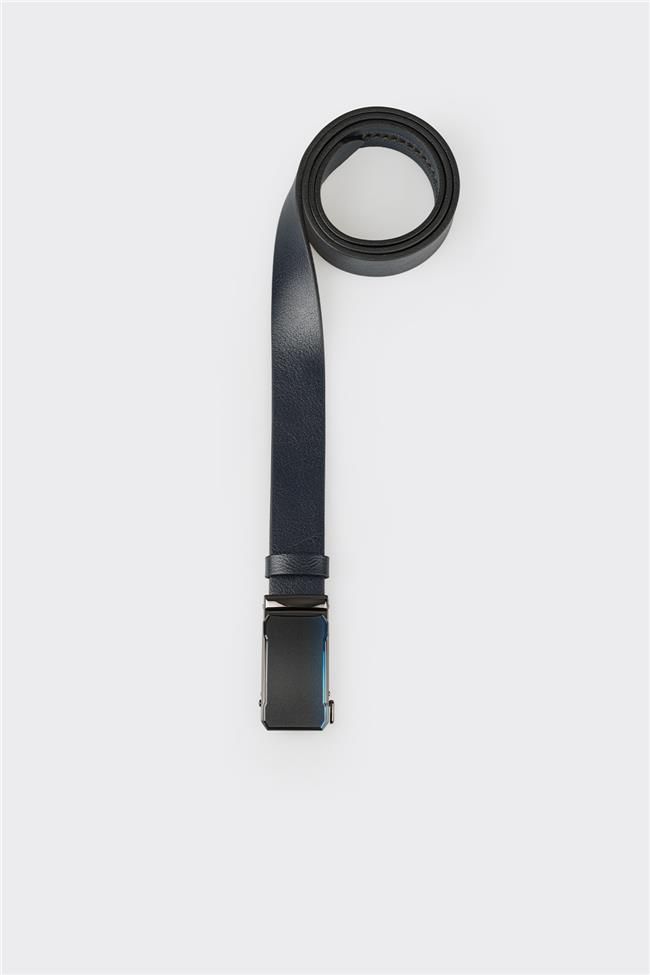 Lacivert Deri Erkek Kemer