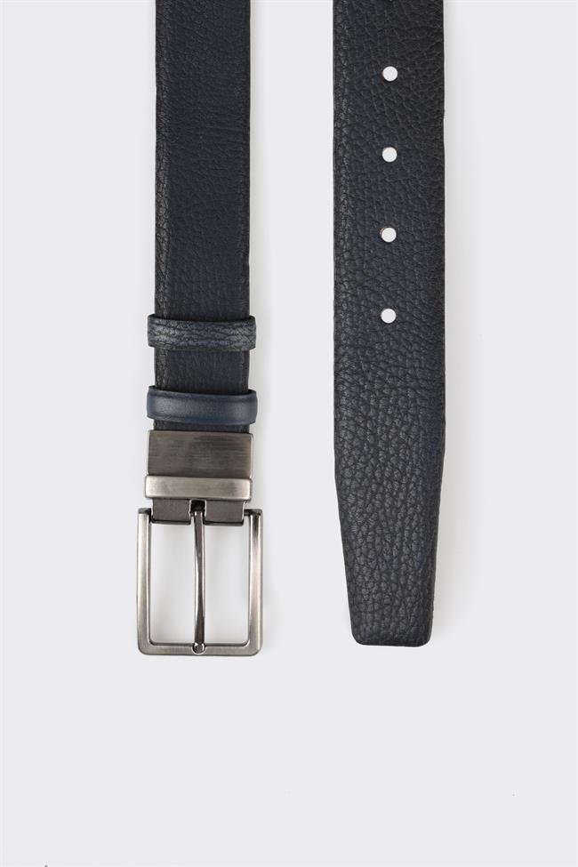 Lacivert Deri Erkek Kemer