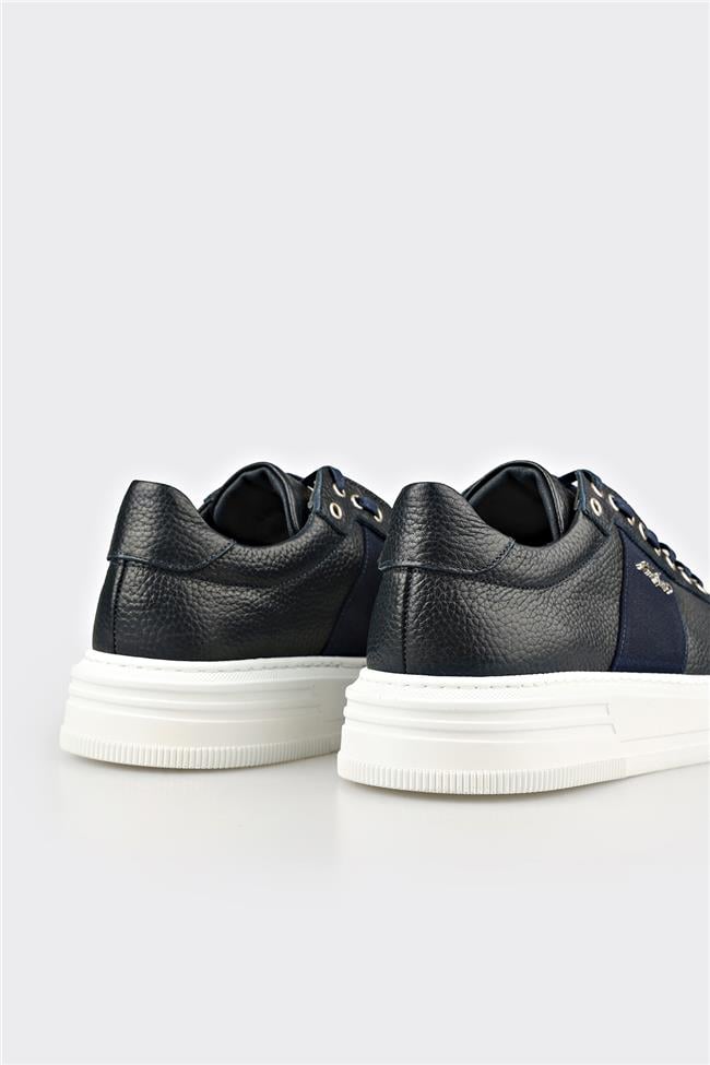 Lacivert Deri Erkek Spor Ayakkabı