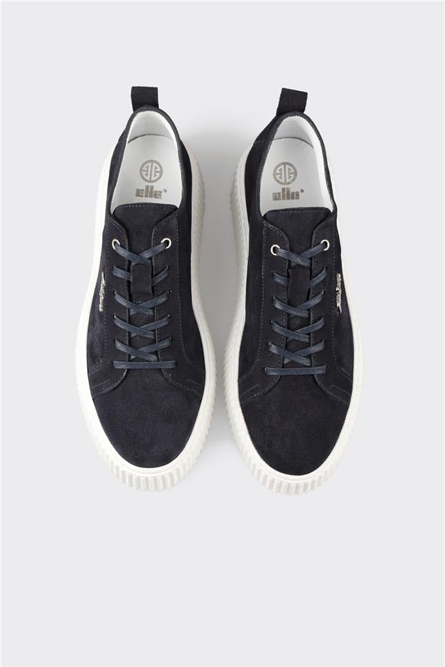 Lacivert Deri Erkek Spor Ayakkabı