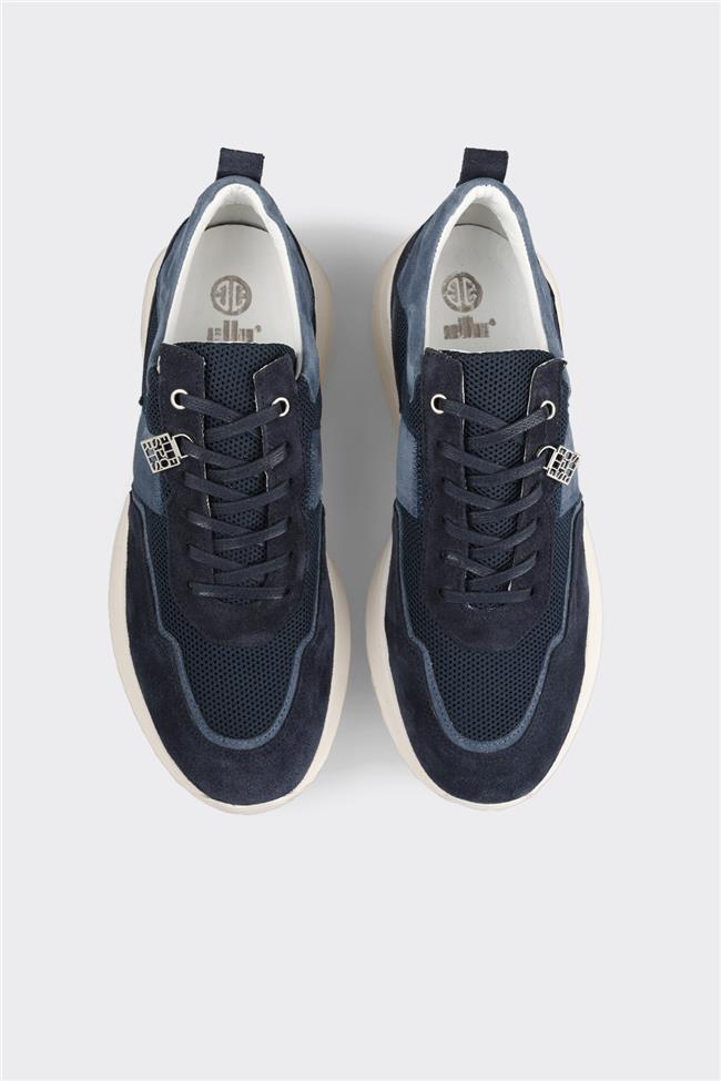 Lacivert Deri Erkek Spor Ayakkabı