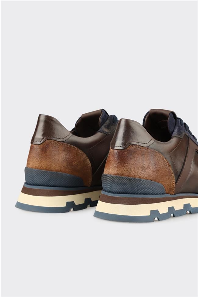 Lacivert Deri Erkek Spor Ayakkabı