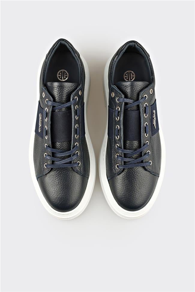 Lacivert Deri Erkek Spor Ayakkabı