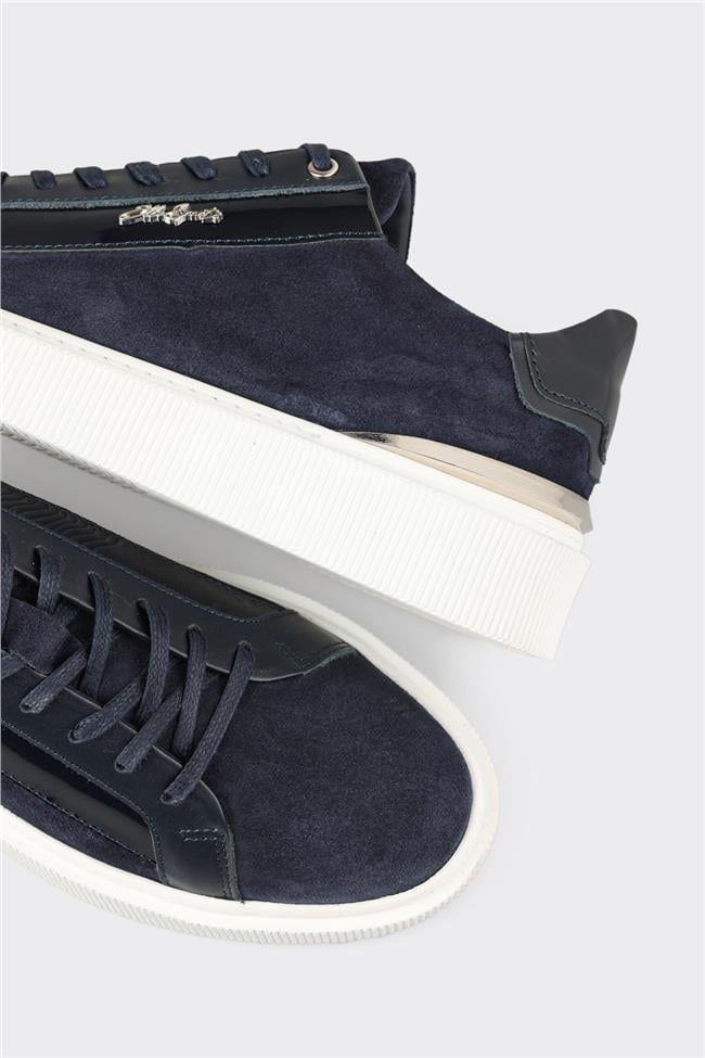 Lacivert Deri Erkek Spor Ayakkabı