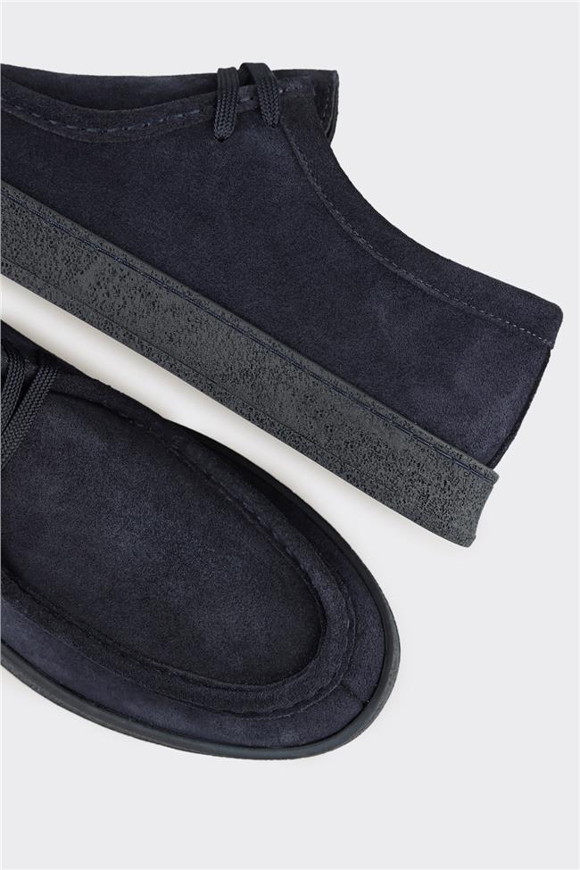 Lacivert Deri Erkek Spor Ayakkabı