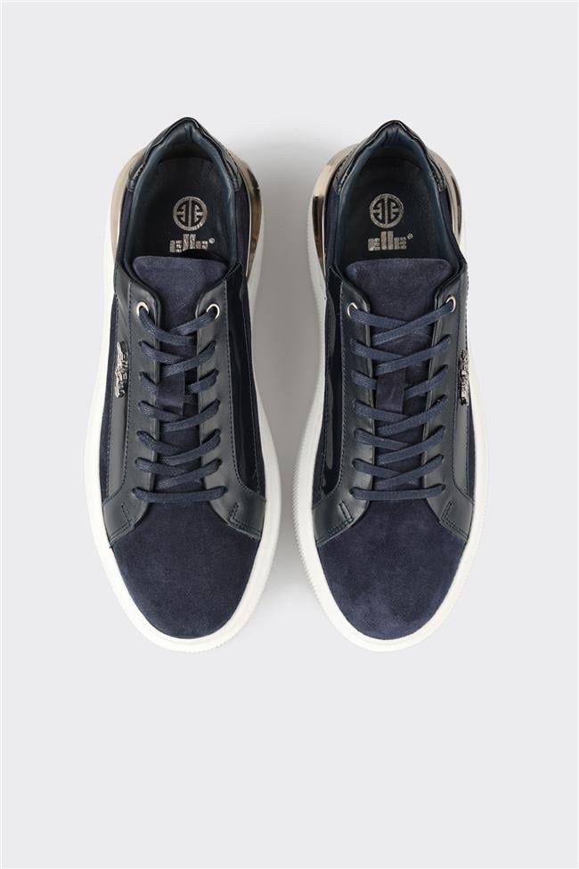 Lacivert Deri Erkek Spor Ayakkabı