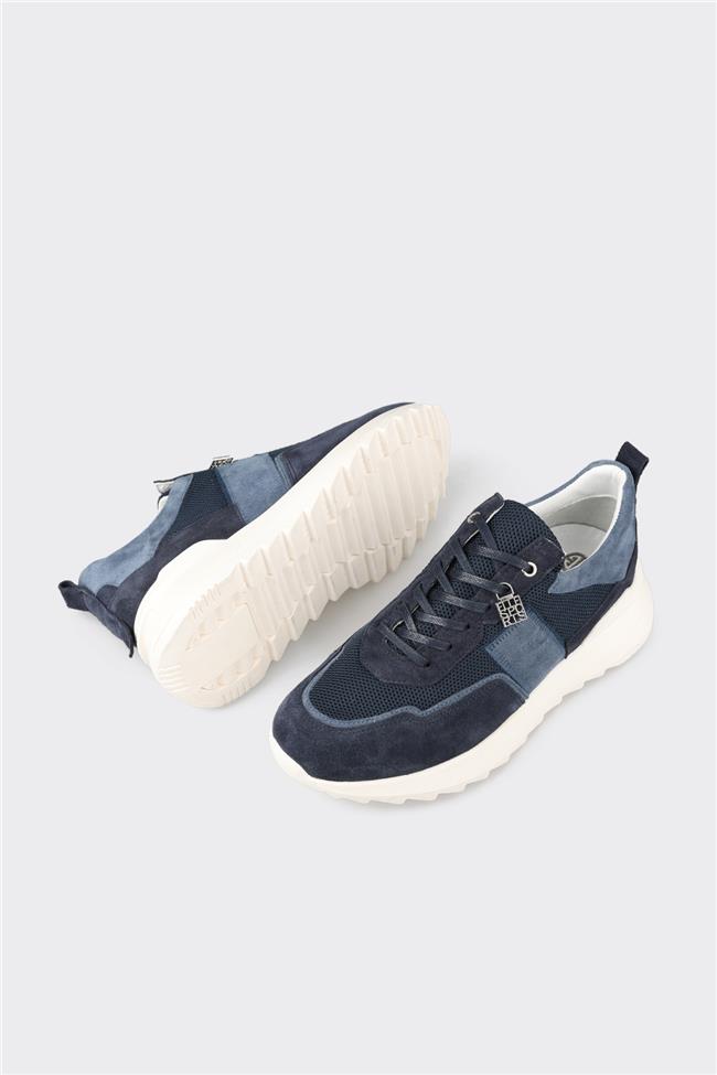 Lacivert Deri Erkek Spor Ayakkabı