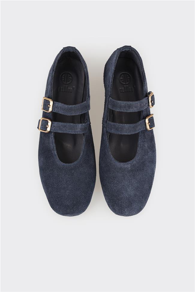 Lacivert Deri Kadın Günlük Ayakkabı