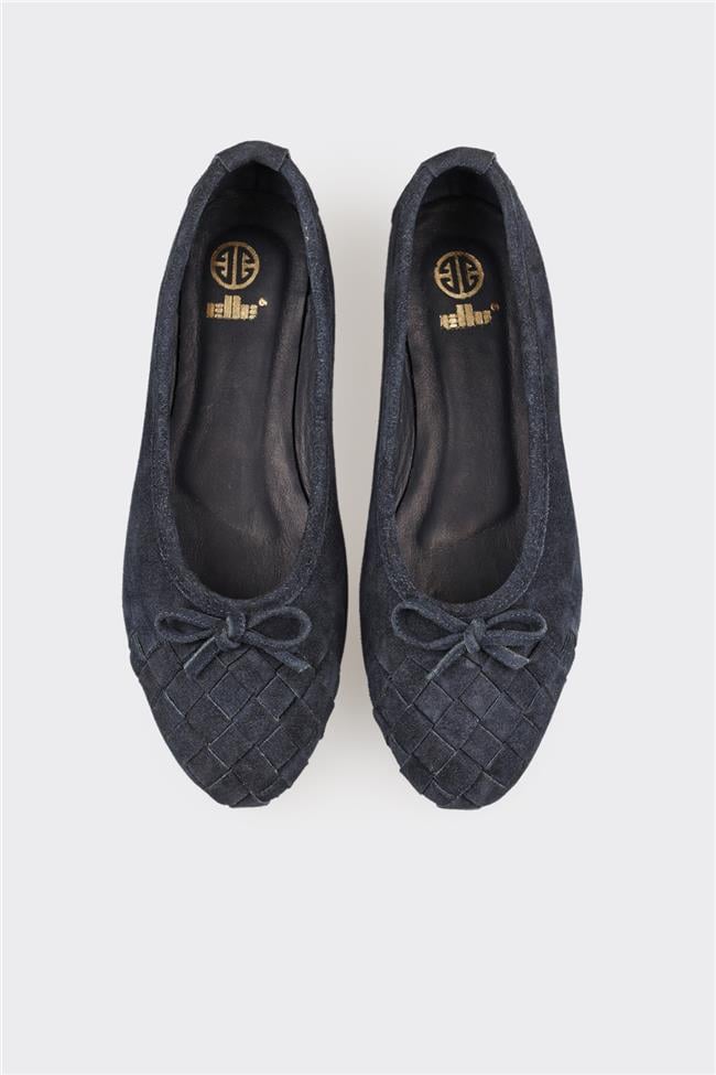 Lacivert Deri Kadın Günlük Ayakkabı