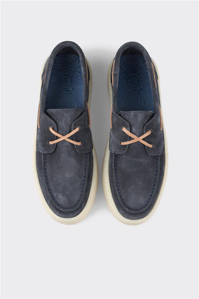 Lacivert Deri Kadın Günlük Ayakkabı