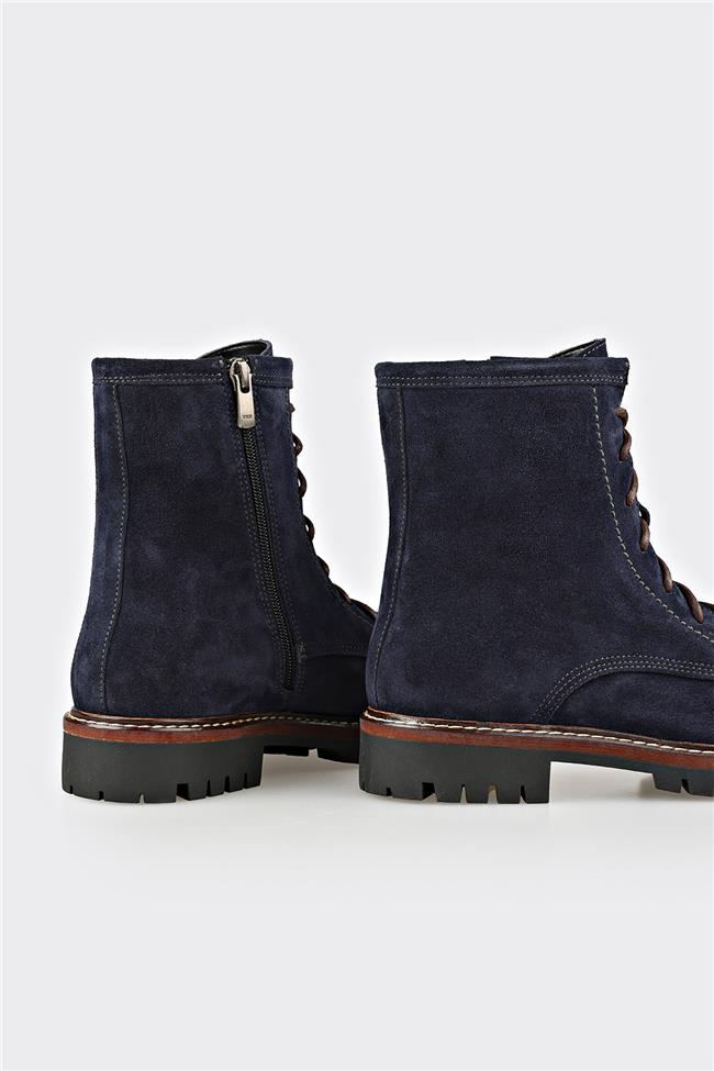 Lacivert Deri Kadın Günlük Bot