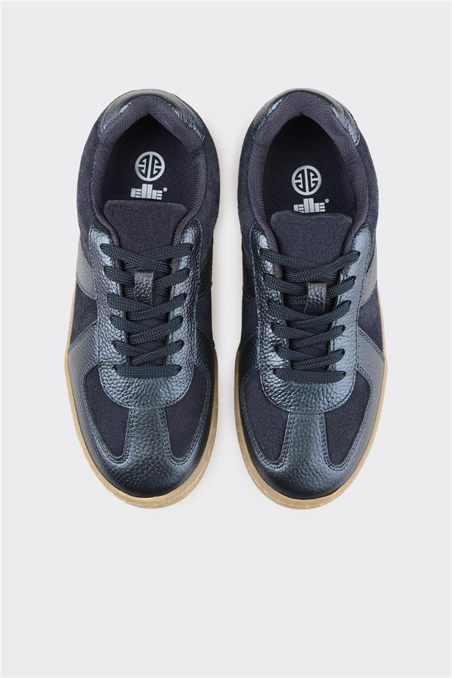 Lacivert Deri Kadın Spor Ayakkabı