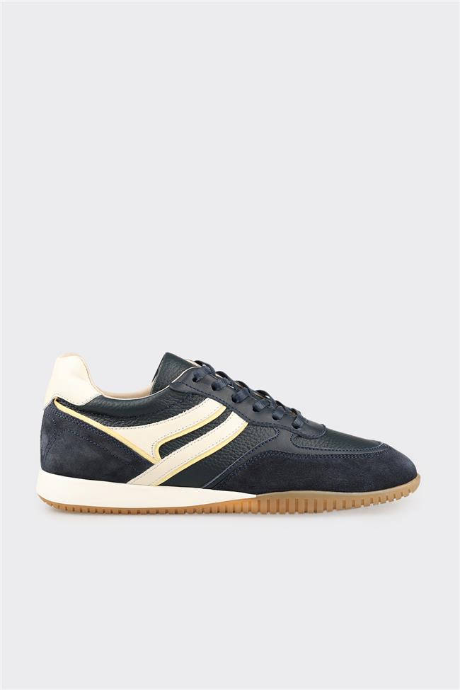 Lacivert Deri Kadın Spor Ayakkabı