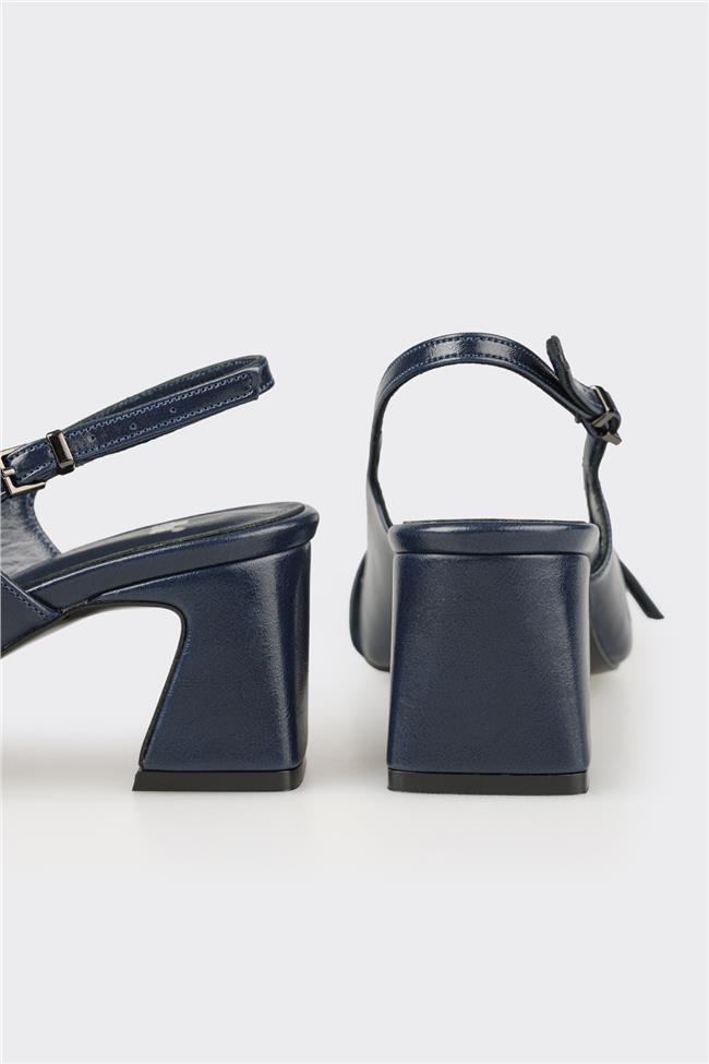 Lacivert Kadın Topuklu Ayakkabı