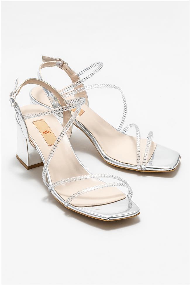 Lame Kadın Topuklu Sandalet