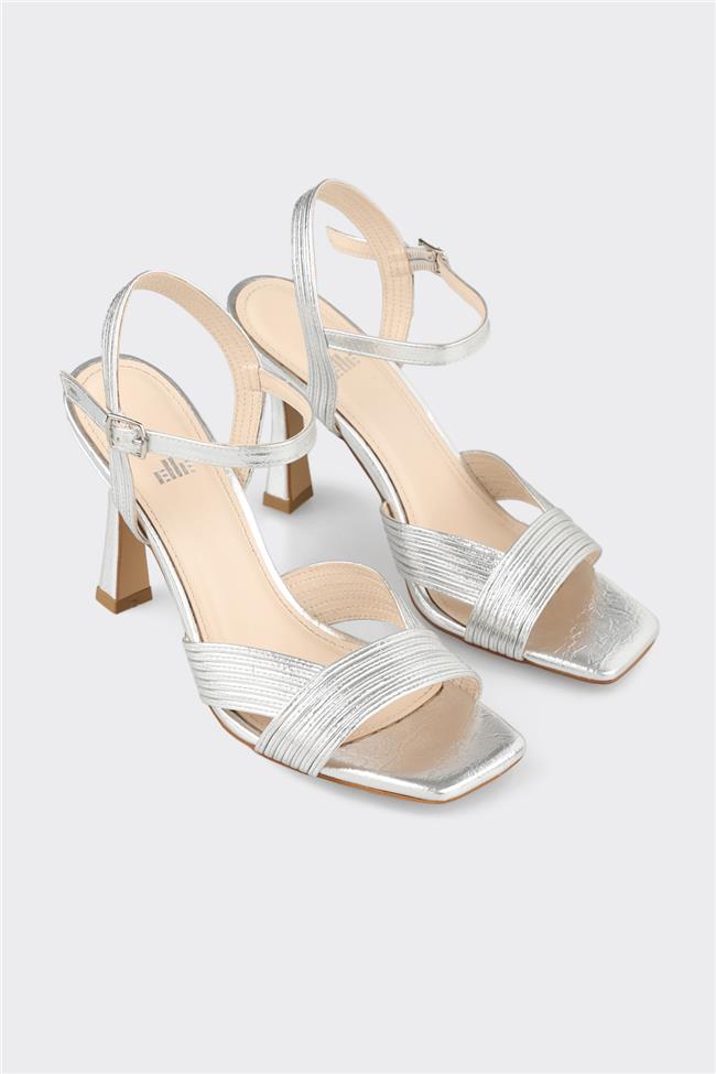 Lame Kadın Topuklu Sandalet