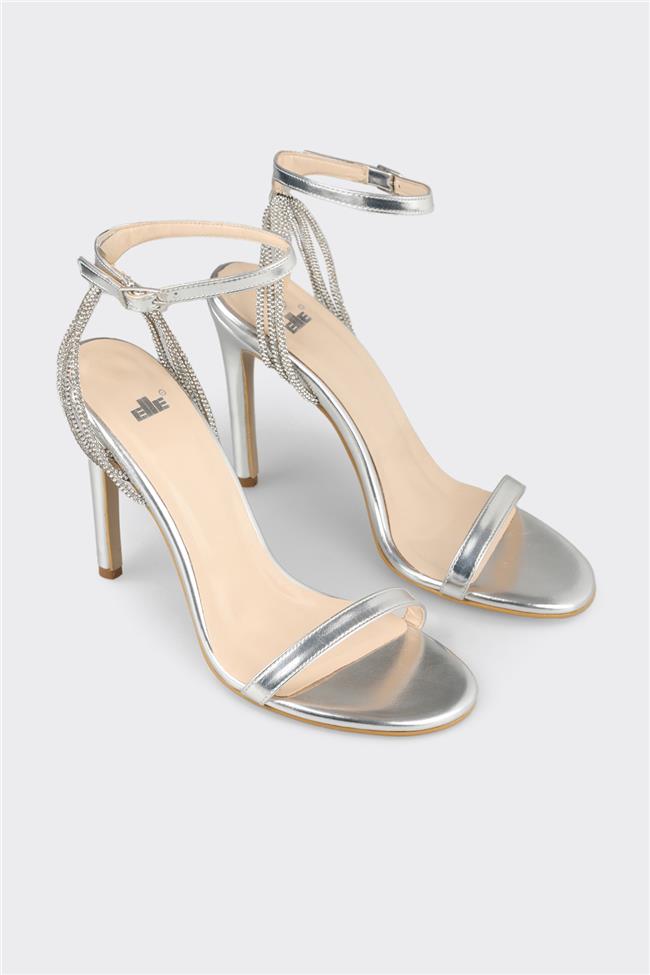 Lame Kadın Topuklu Sandalet