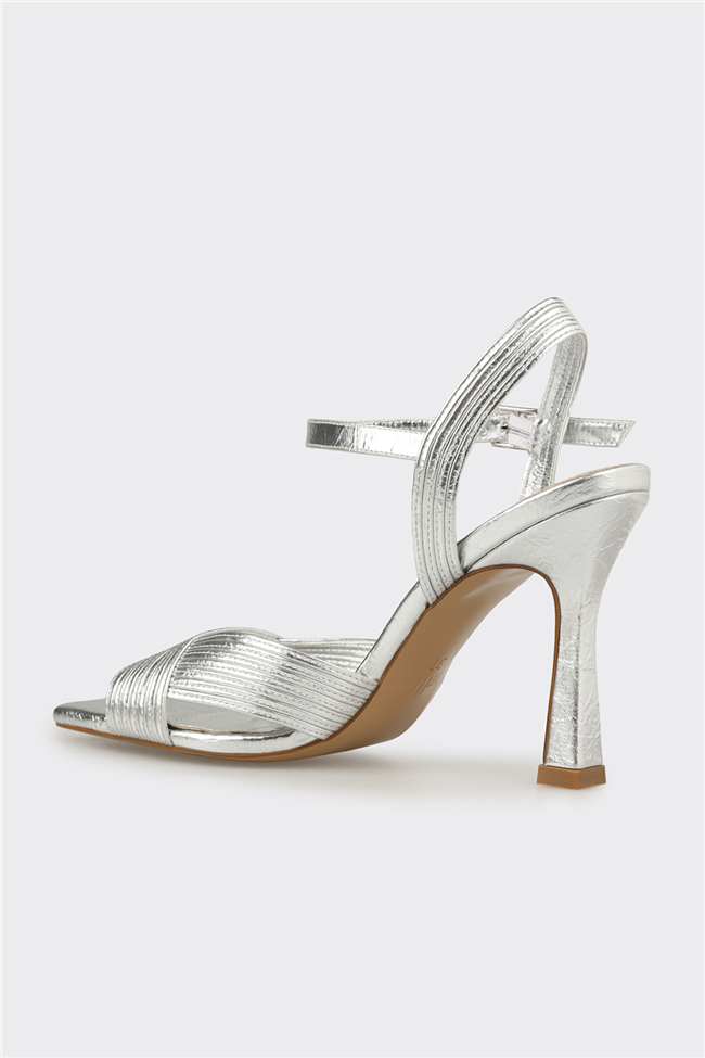 Lame Kadın Topuklu Sandalet