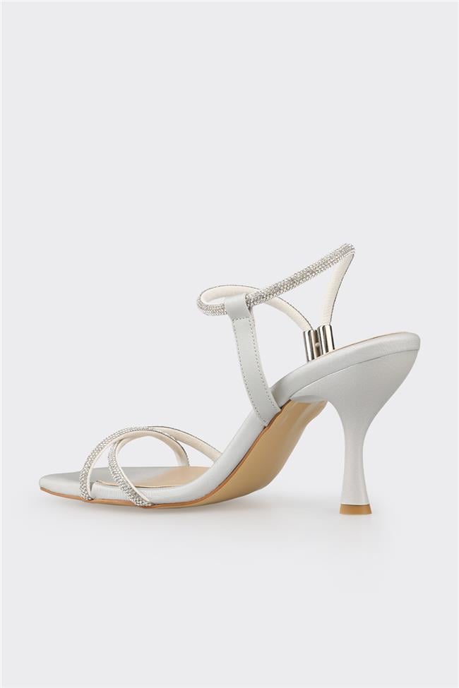 Lame Kadın Topuklu Sandalet