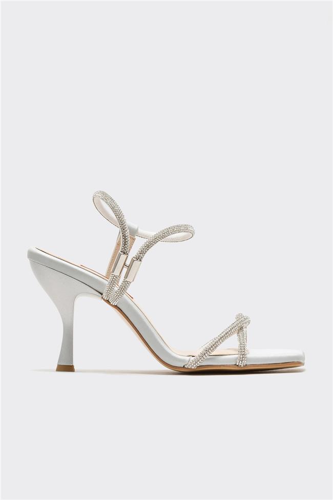 Lame Kadın Topuklu Sandalet