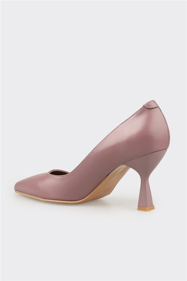 Lila Deri Kadın Stiletto