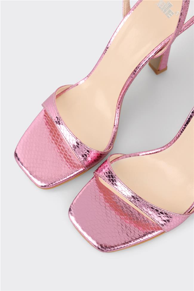 Lila Kadın Topuklu Sandalet