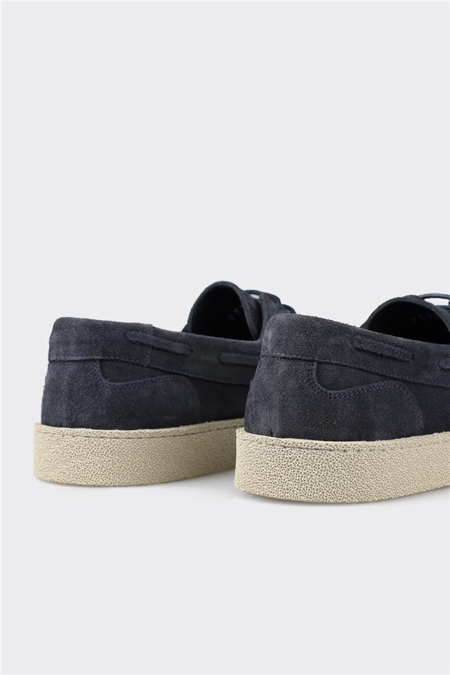 Mavi Deri Erkek Günlük Ayakkabı