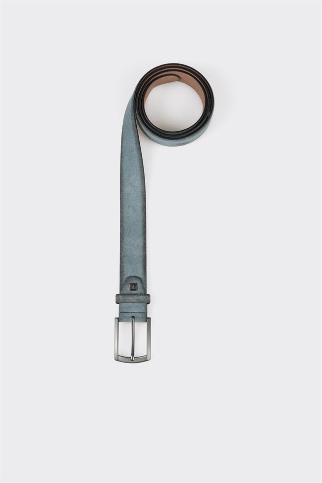 Mavi Deri Erkek Kemer