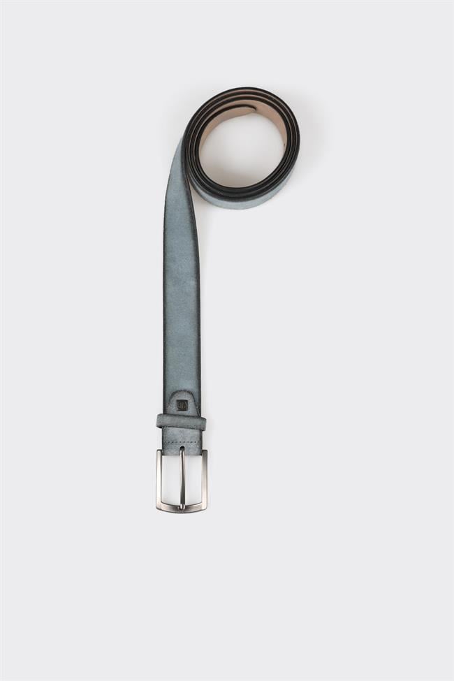 Mavi Deri Erkek Kemer